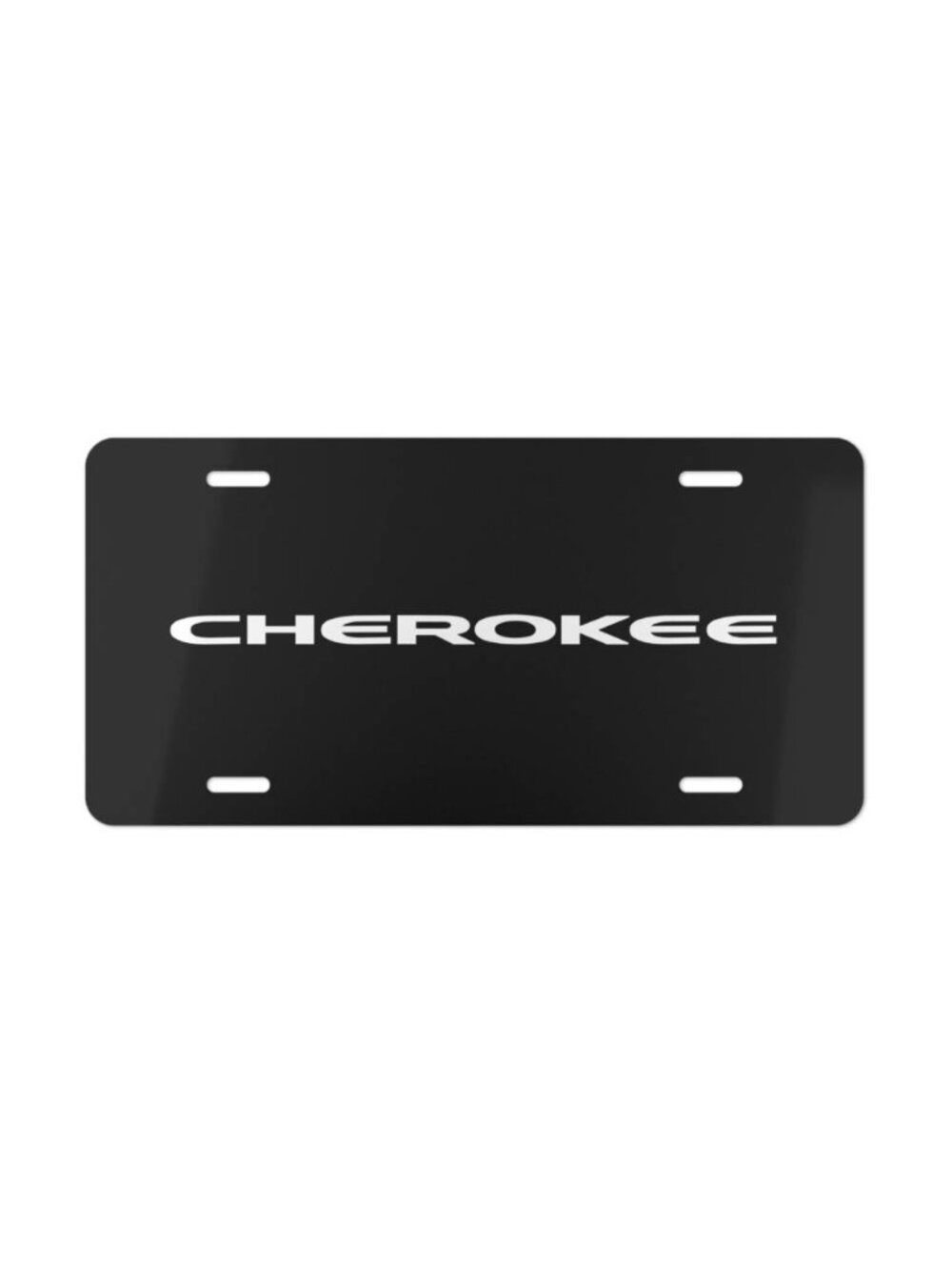 Jeep Cherokee, License Plate Auto Car Tag Metal Aluminum (Black Background)